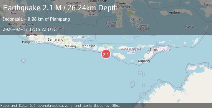 Map of Sumbawa Region, Indonesia