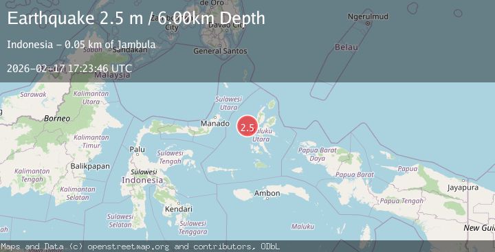 Map of Northern Molucca Sea