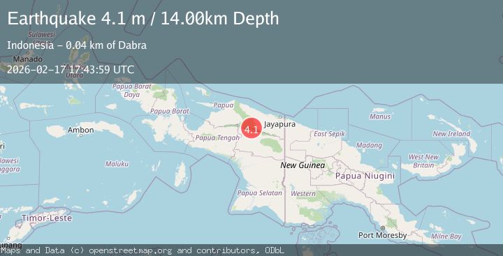 Map of West Papua, Indonesia