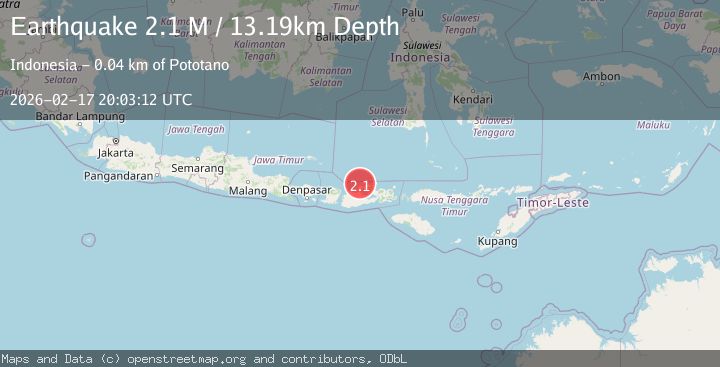 Map of Sumbawa Region, Indonesia