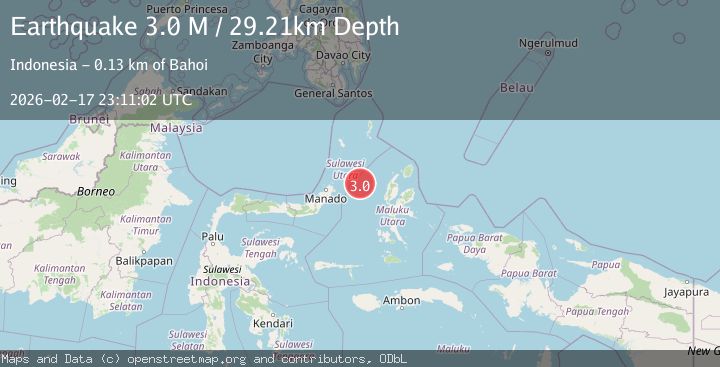 Map of Northern Molucca Sea