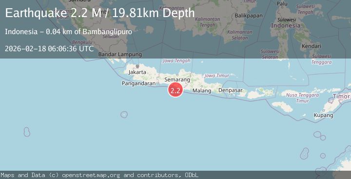 Map of Java, Indonesia