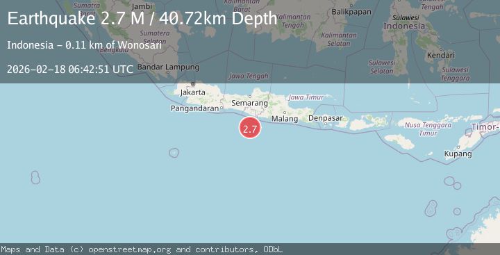Map of Java, Indonesia