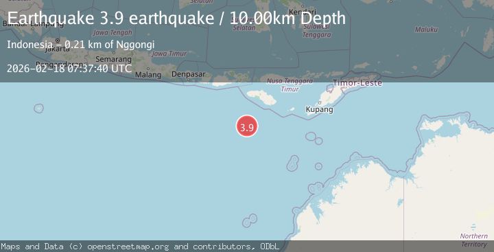 Map of South of Sumbawa, Indonesia