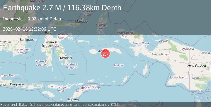 Map of Seram, Indonesia