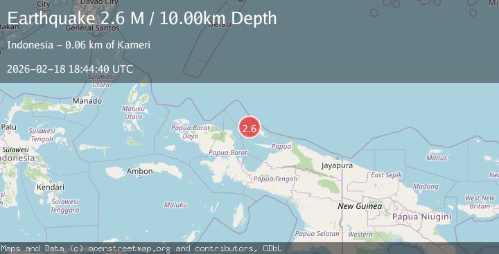 Map of West Papua Region, Indonesia