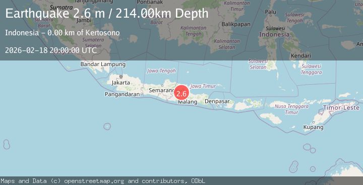 Map of Java, Indonesia