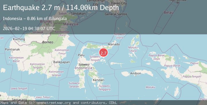 Map of Minahassa Peninsula, Sulawesi