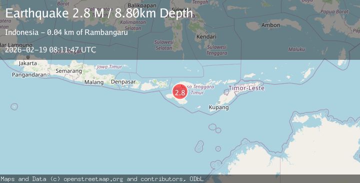 Map of Sumba Region, Indonesia