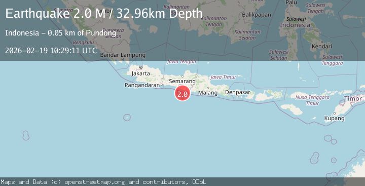 Map of Java, Indonesia