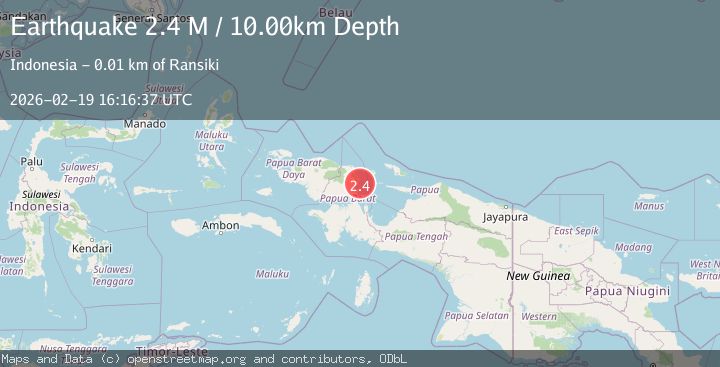 Map of West Papua Region, Indonesia