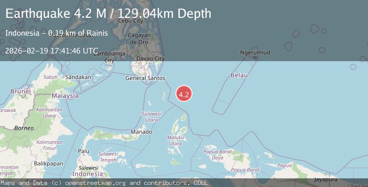Map of Northern Molucca Sea