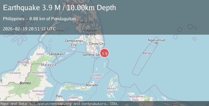 Map of Mindanao, Philippines