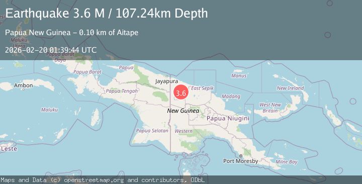 Map of New Guinea, Papua New Guinea