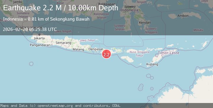 Map of Sumbawa Region, Indonesia