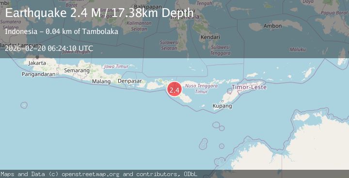 Map of Sumba Region, Indonesia