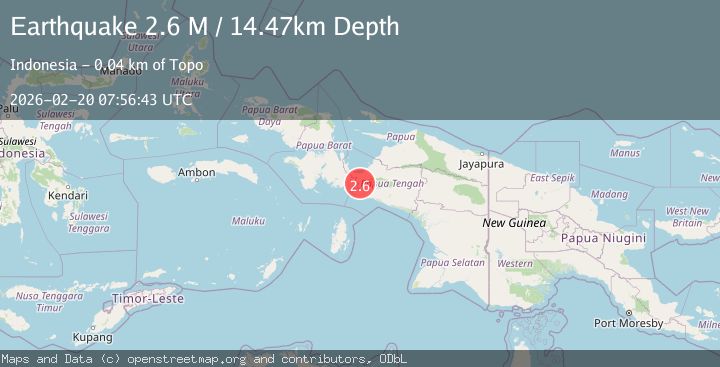 Map of West Papua Region, Indonesia