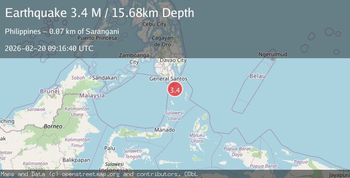 Map of Talaud Islands, Indonesia
