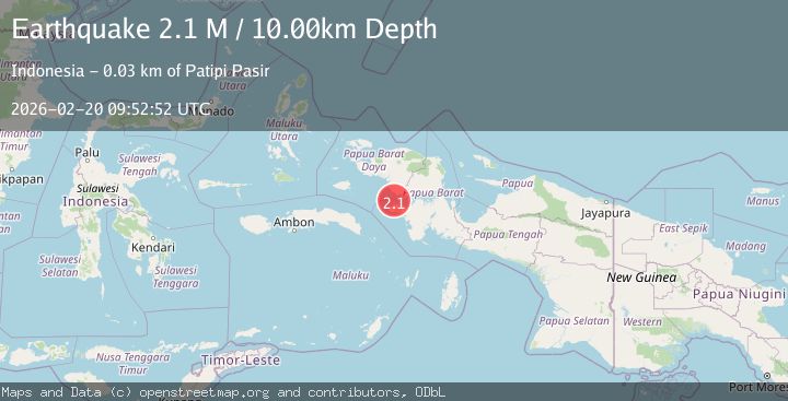 Map of West Papua Region, Indonesia