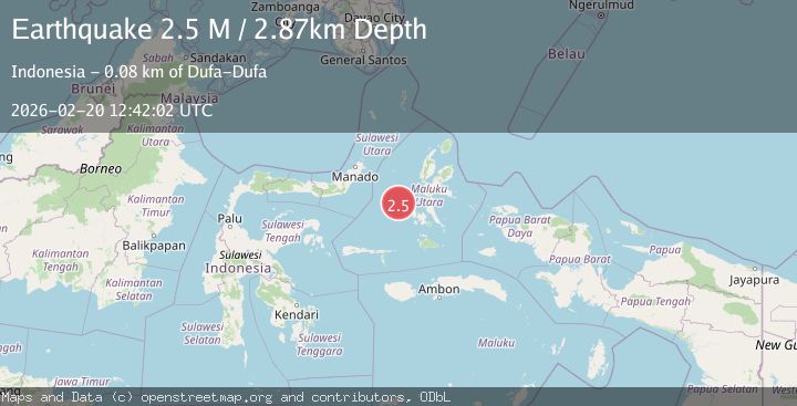 Map of Northern Molucca Sea