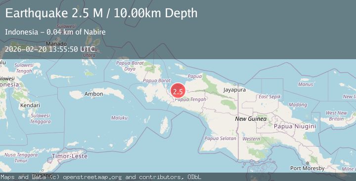 Map of West Papua Region, Indonesia