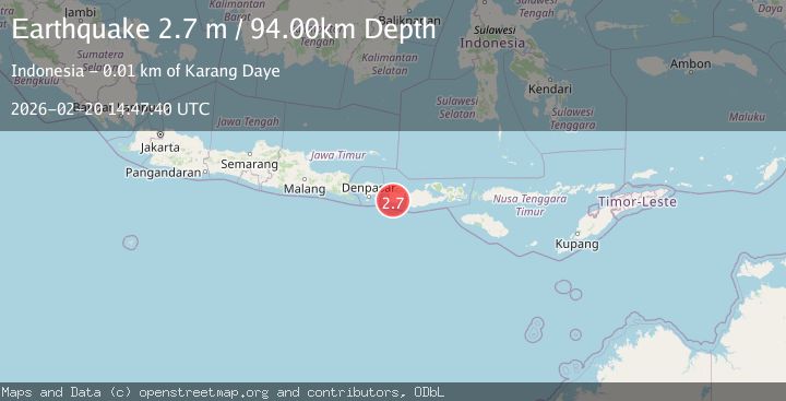 Map of Sumbawa Region, Indonesia