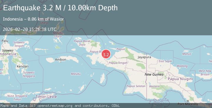 Map of West Papua Region, Indonesia