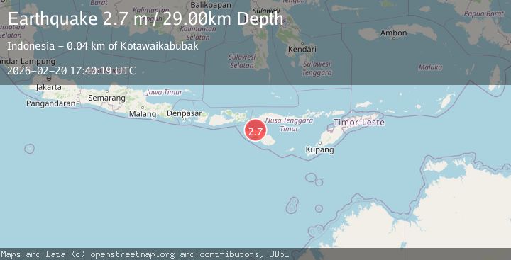 Map of Sumba Region, Indonesia