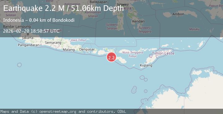 Map of Sumbawa Region, Indonesia