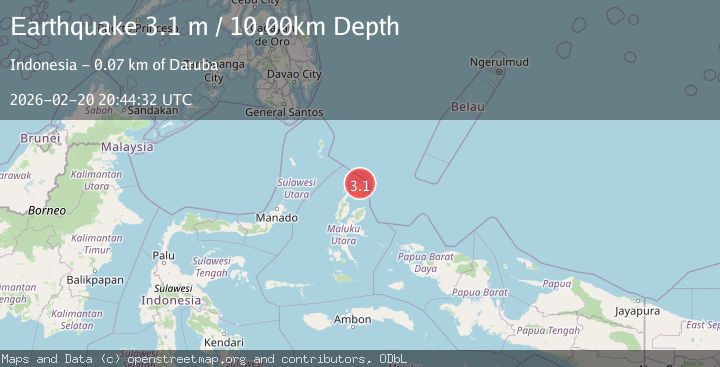 Map of Halmahera, Indonesia