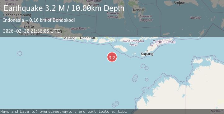 Map of South of Sumbawa, Indonesia