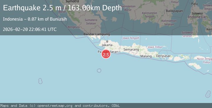 Map of Java, Indonesia