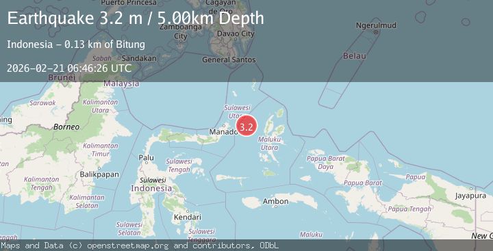 Map of Northern Molucca Sea