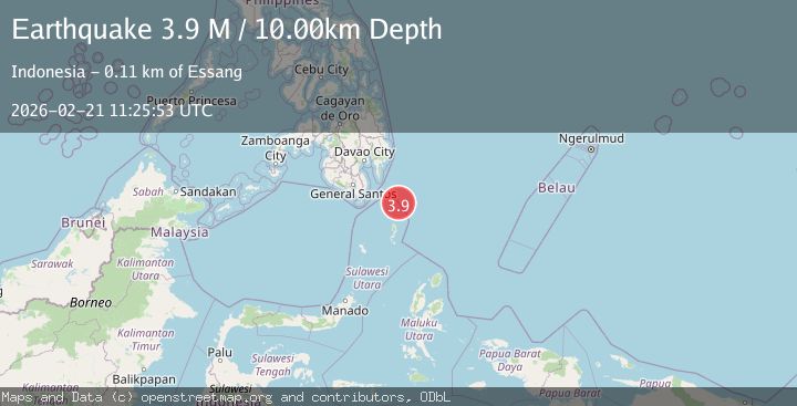 Map of Mindanao, Philippines