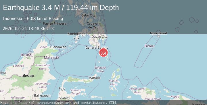 Map of Mindanao, Philippines