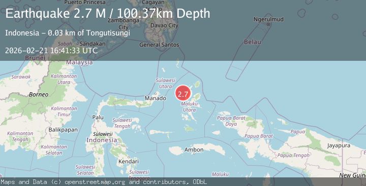 Map of Halmahera, Indonesia