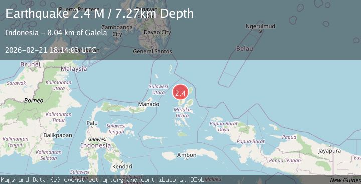 Map of Northern Molucca Sea