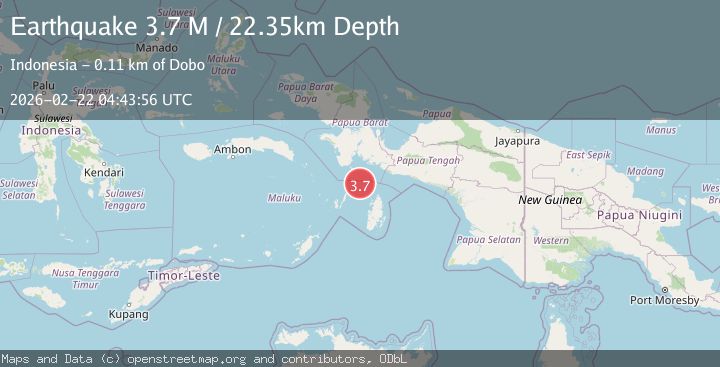 Map of West Papua Region, Indonesia