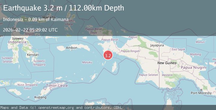 Map of West Papua Region, Indonesia