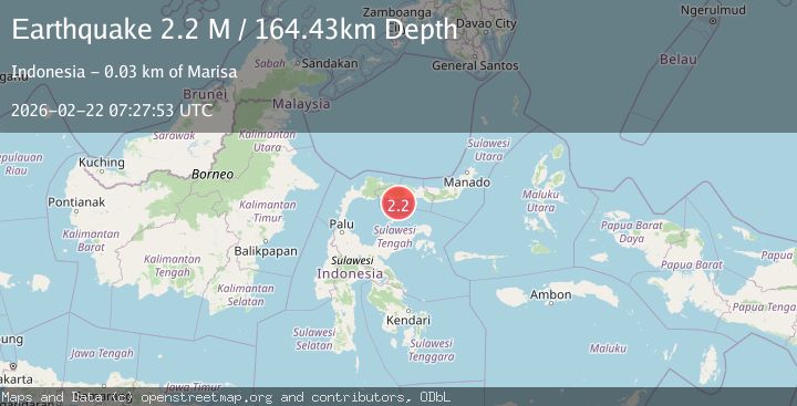 Map of Minahassa Peninsula, Sulawesi