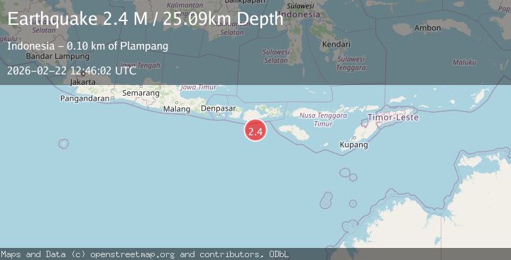 Map of Sumbawa Region, Indonesia