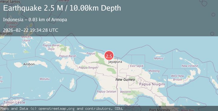 Map of Near North Coast of West Papua