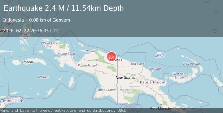 Map of Near North Coast of West Papua