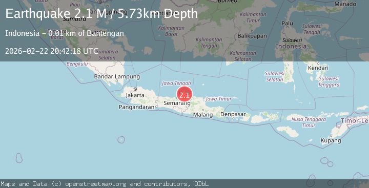 Map of Java, Indonesia