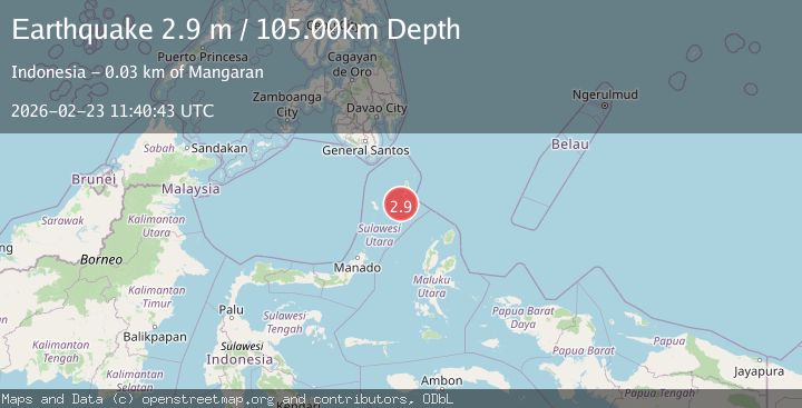 Map of Talaud Islands, Indonesia
