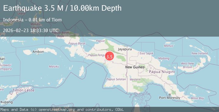 Map of West Papua, Indonesia