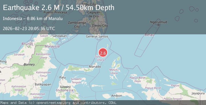 Map of Talaud Islands, Indonesia