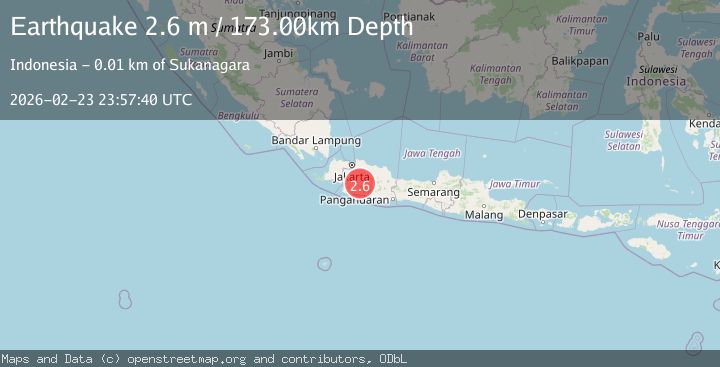 Map of Java, Indonesia