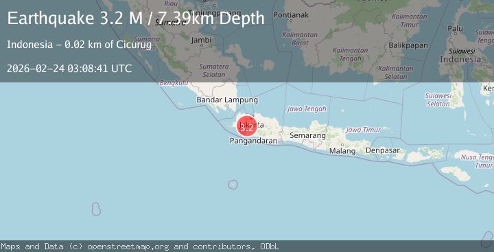 Map of Java, Indonesia