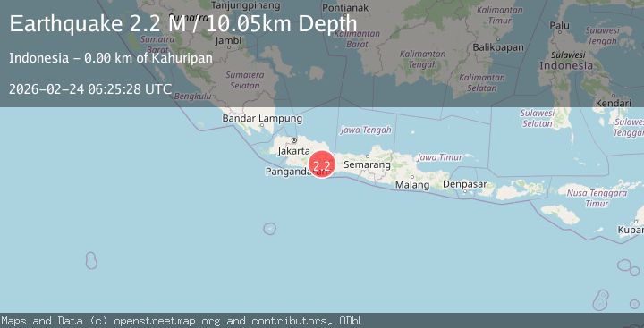 Map of Java, Indonesia